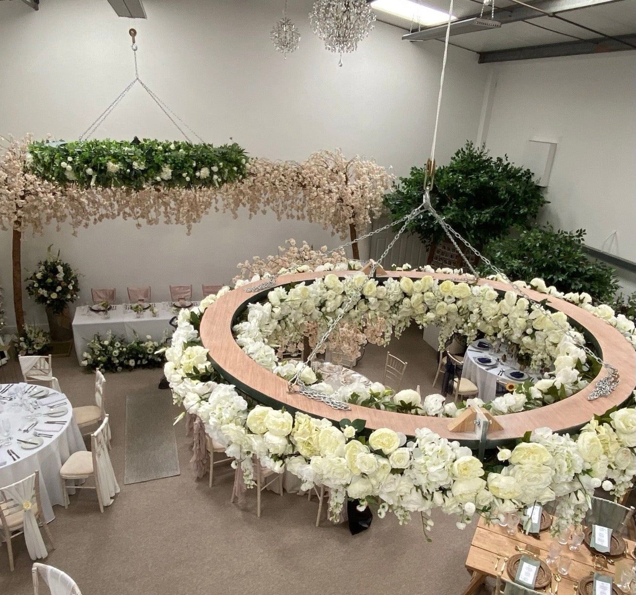 8ft Artificial Floral Ceiling Ring