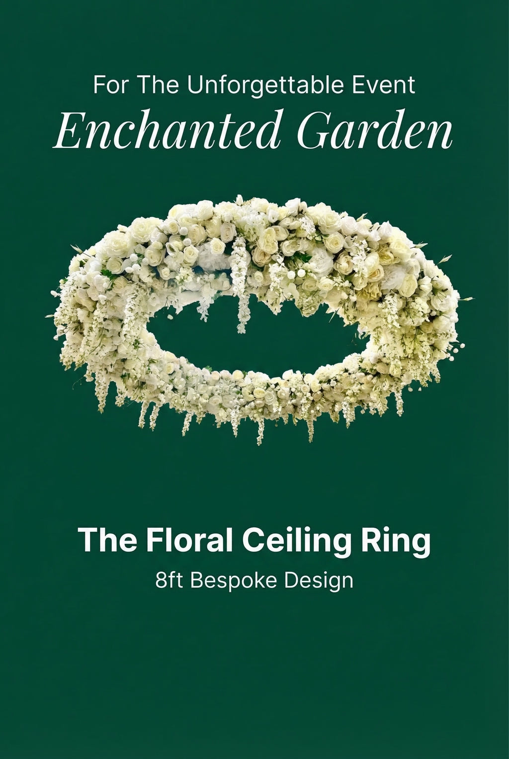 8ft Artificial Floral Ceiling Ring