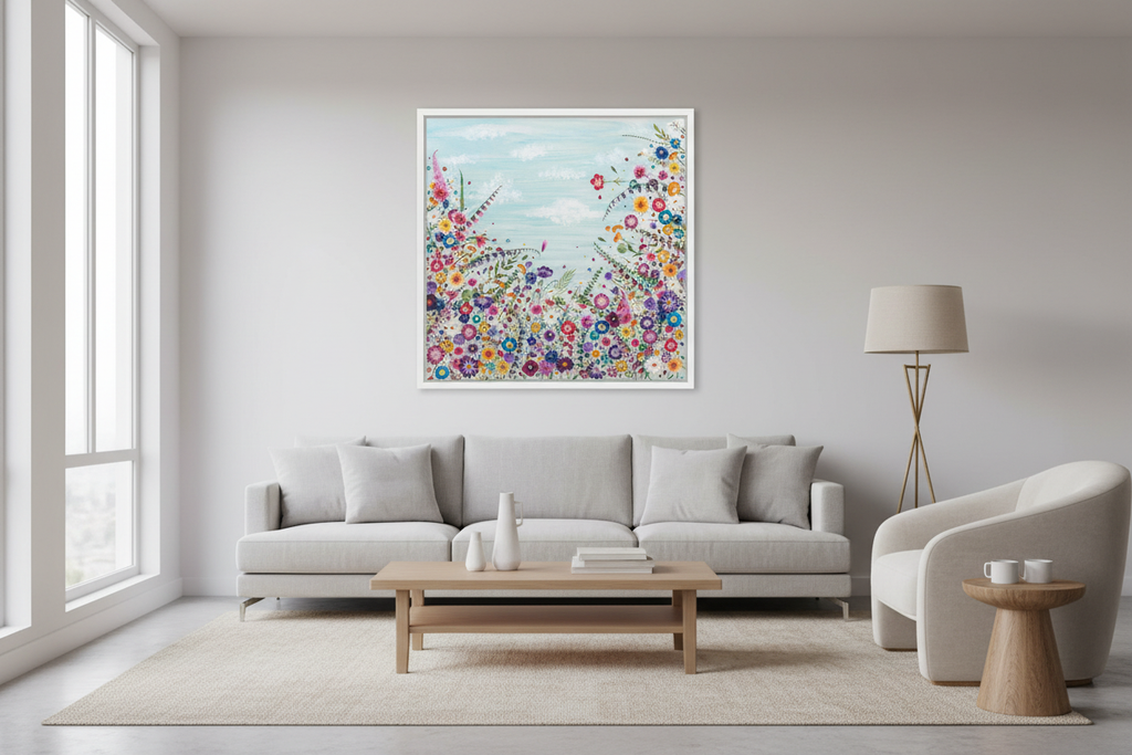 Your painting in stylish living room